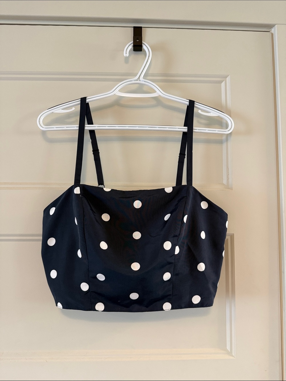 Old Navy Black Polka Dot Crop Top